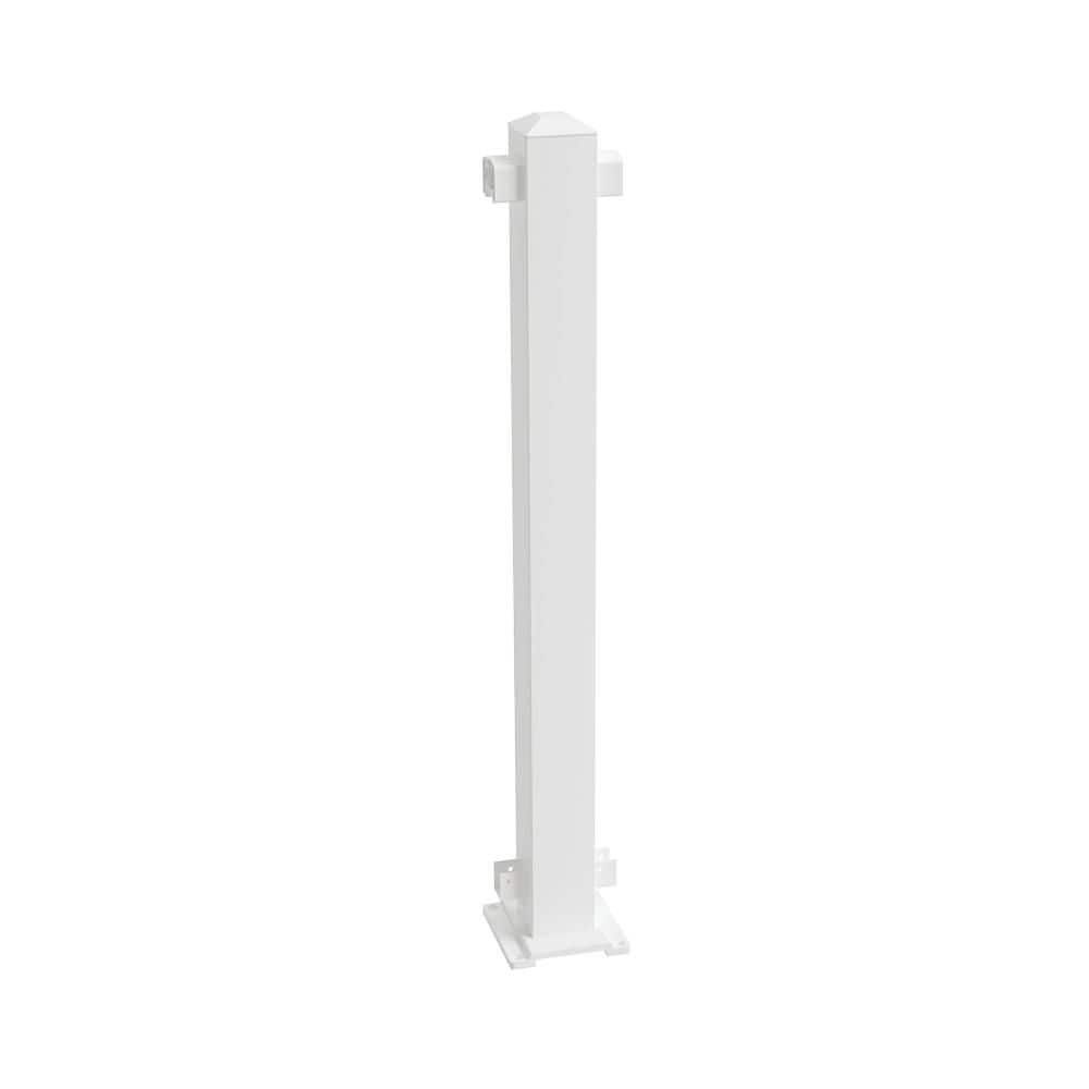 3 x 3 Mid Post Aluminum Deck Railing in White for 36 in High System price history on PriceWatchPro