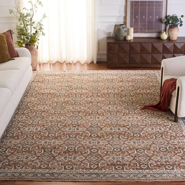 Sarafina 10 ft. x 13 ft. Copper/Blue Persian Area Rug