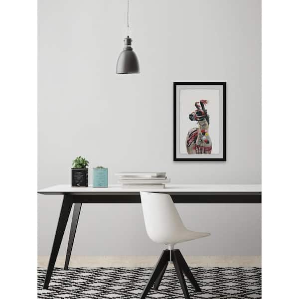 Unbranded 24 in. H x 16 in. W "Dark Llama" by Marmont Hill Framed Printed Wall Art