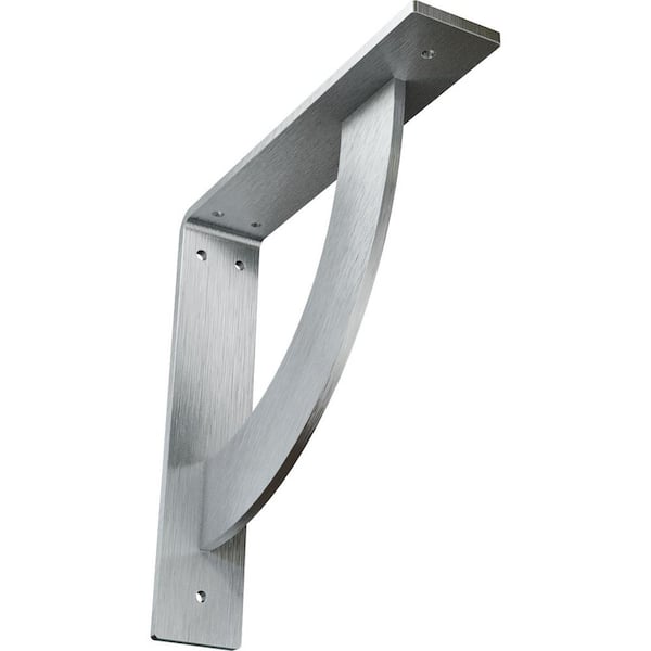 Ekena Millwork 10 in. x 2 in. x 10 in. Steel Unfinished Metal Bulwark Bracket