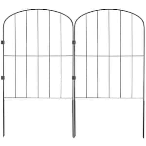 24 in. H x 13 in. L Garden Fence No Dig Fenc Animal Barrier Fence with 2 in. Spike Spacing Steel (28-Pack)