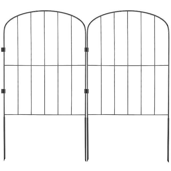 VEVOR 24 in. H x 13 in. L Garden Fence No Dig Fenc Animal Barrier Fence with 2 in. Spike Spacing Steel (28-Pack)