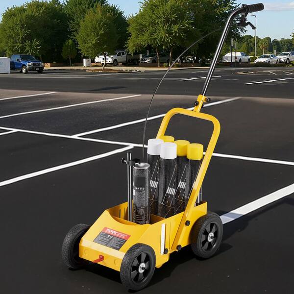 Professional Striping Line Marking Machine - Adjustable 2"-4" Width, 10" Wheels, Works With Inverted Spray Paint