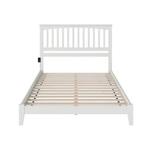 AFI Mission White Solid Wood Queen Headboard With Attachable Turbo USB ...