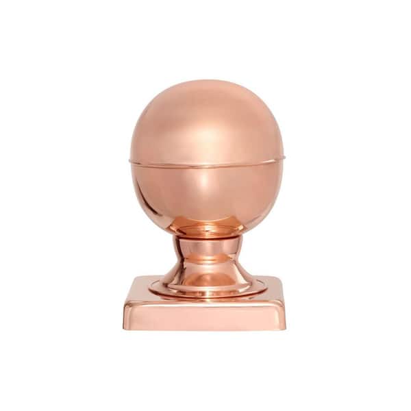 Protectyte 6 in. x 6 in. Copper Ball Top Slip Over Fence Post Cap