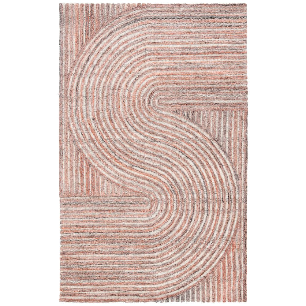 Southampton 4 ft. x 6 ft. Rust Meander Striped Area Rug price history on PriceWatchPro