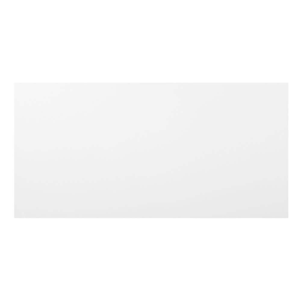 White High Gloss Rectangular Dining Table with Gold Accents