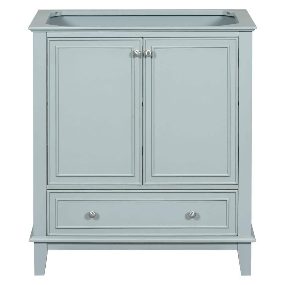 30 in. W x 18 in. D x 33 in. H Bath Vanity Cabinet without Top in Green wit