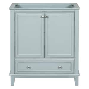 30 in. W x 18 in. D x 33 in. H Bath Vanity Cabinet without Top in Green with 1-Drawers and 2-Door Storage Shelf