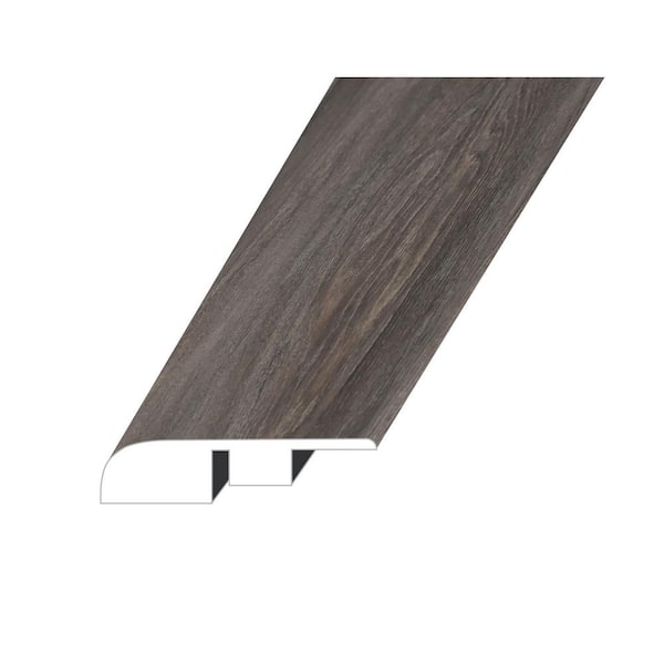 null Domaine Graphic Charcoal 0.5 in. T x 1.5 in. W x 94.5 in. L Vinyl End Cap Molding