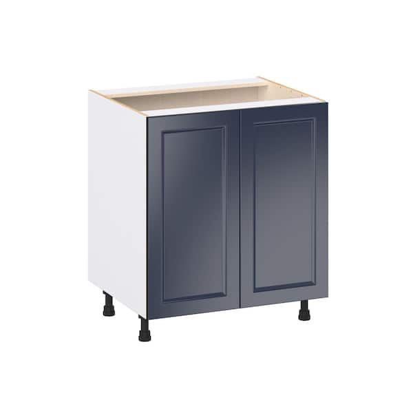 Laramie 30 in. W x 24 in. D x 34.5 in. H Assembled Full Height Doors Base Kitchen Cabinet in Painted Blue