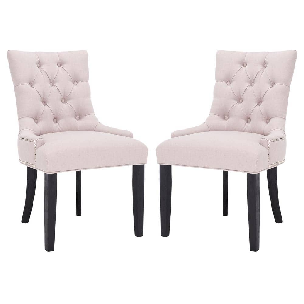 Safavieh Set of 2 Jappic Contemporary/Modern Cotton Upholstered Side Chair (Wood Frame) Safavieh Set of 2 Jappic Contemporary/Modern Cotton Upholstered Side Chair (Wood Frame)