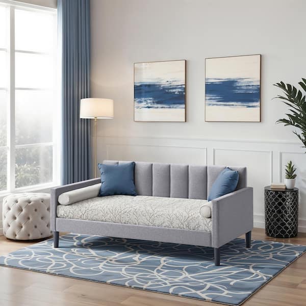 Bristol Twin Size Upholstered Panel Gray DayBed