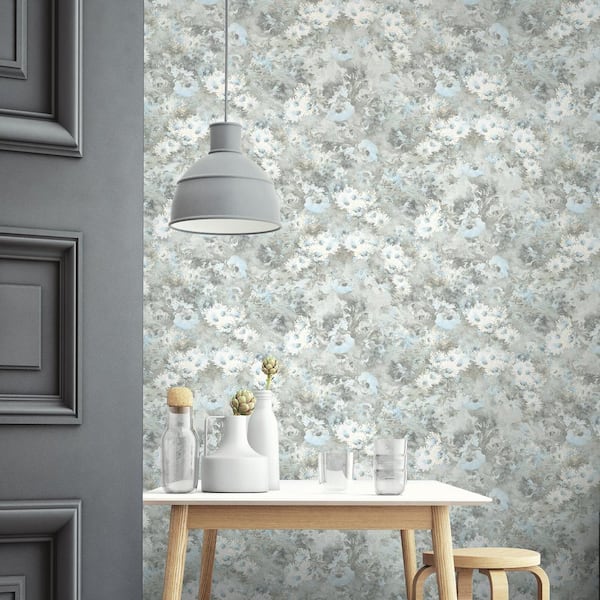 Floral Bloom White Roses Wallpaper Flowers Silver Glitter Shimmer Luxury  Feature