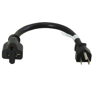 AC Connectors 1 ft. 12/3 SJTW 15Amp to 20 Amp Adapter Cord