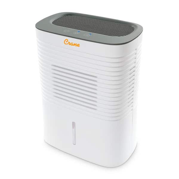 Crane 4 Pint Compact Dehumidifier with 2 Settings for Small to Medium Rooms up to 300 sq.ft.