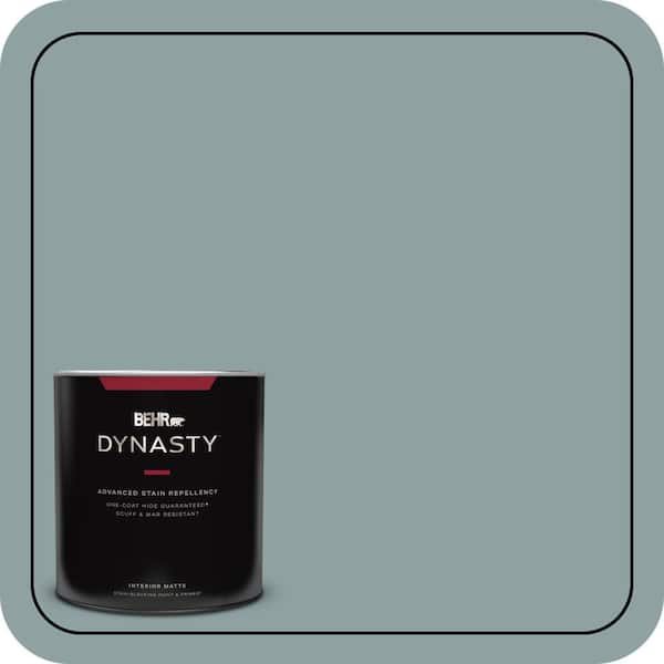 BEHR DYNASTY 1 qt. #N440-4 October Sky One-Coat Hide Matte Interior Stain-Blocking Paint and Primer