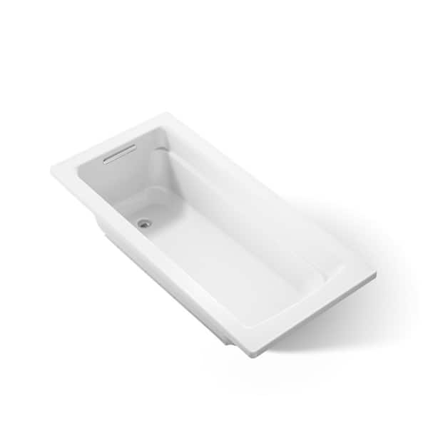 KOHLER Archer 66 in. x 32 in. Rectangular Soaking Bathtub with Reversible Drain in White