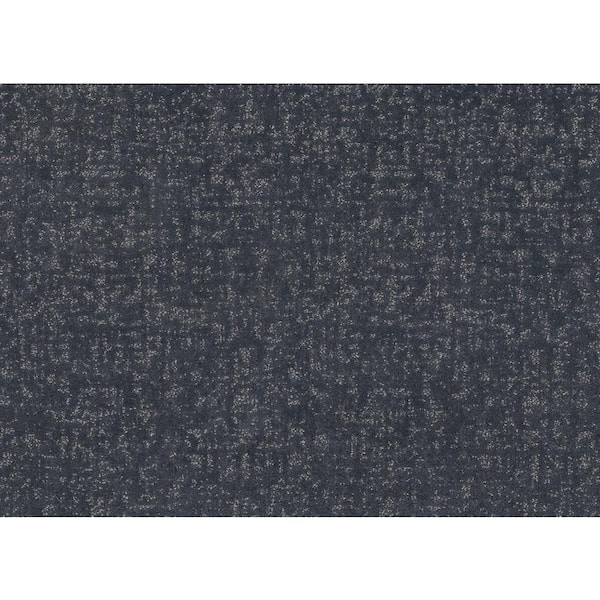 Lifeproof Love Story - Color Deep Seas 39 oz. SD Polyester Pattern Blue Installed Carpet