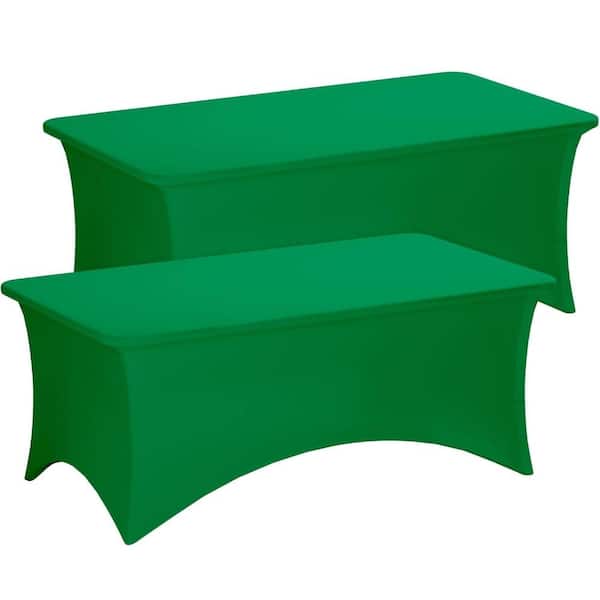 2 Pack 6FT Stretch Spandex Fitted Rectangular Table Covers, Washable Table Cloths