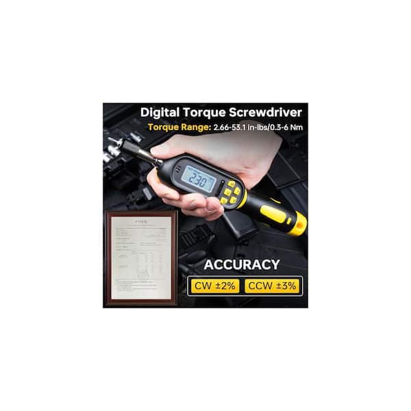 YICHUHAOXI 32PCS Digital Torque Screwdriver Set 2.66-53.1 in-lbs