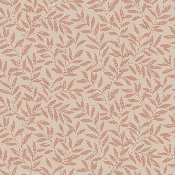 Marin Blush Leaf Trail Wallpaper