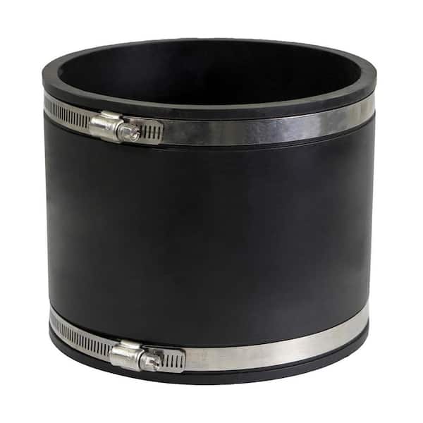 PLUMBFLEX 8 in. PVC Flexible Coupling with Stainless Steel Clamps