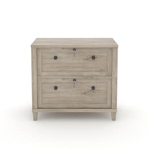 Hammond Chalk Oak Decorative Lateral File Cabinet with Locking Drawers