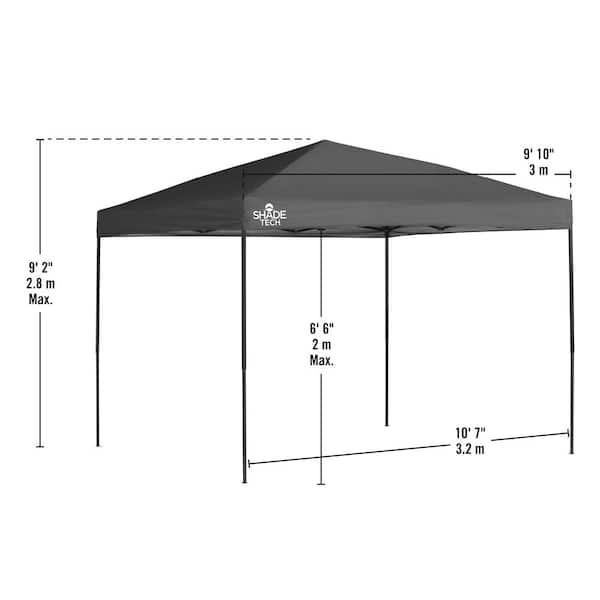 Shade Tech ST100 10 ft. x 10 ft. Red Straight Leg Canopy
