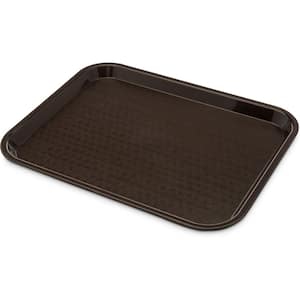 12.06 in. x 16.31 in. Polypropylene Cafeteria/Food Court Serving Tray in Black (Case of 24)
