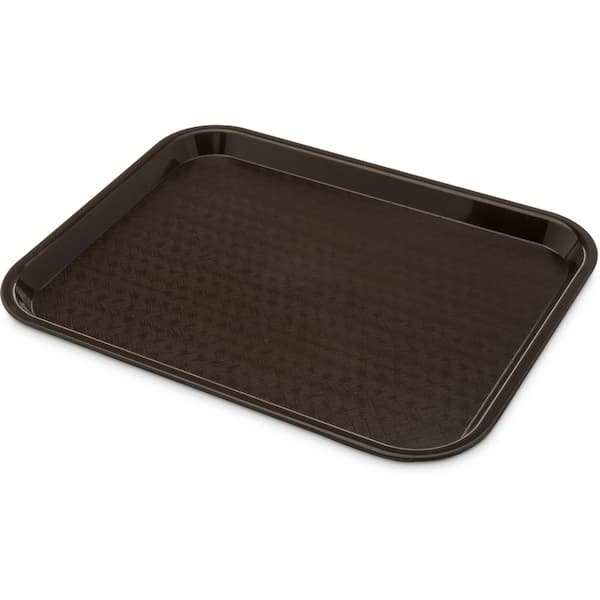 Carlisle 12.06 in. x 16.31 in. Polypropylene Cafeteria/Food Court Serving Tray in Black (Case of 24)