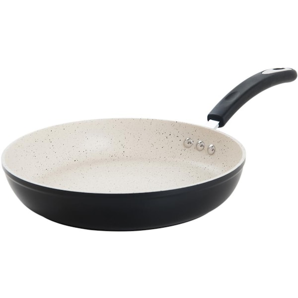 Ozeri 8 in. Stone Frying Pan with 100% APEO and PFOA-Free Stone-Derived Non-Stick Coating from Germany in Lava Black