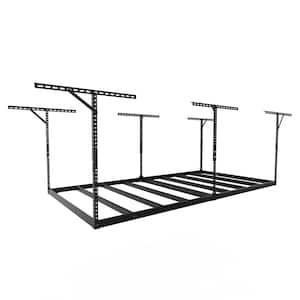 Max Series Frame 48 in. W x 96 in. D x 22-40 in. H Black Heavy Duty Ceiling Mounted Overhead Garage Storage Rack