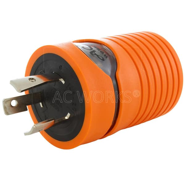AC WORKS Adapter 20A 125V L5-20P Male Plug To 5-15/20R 15