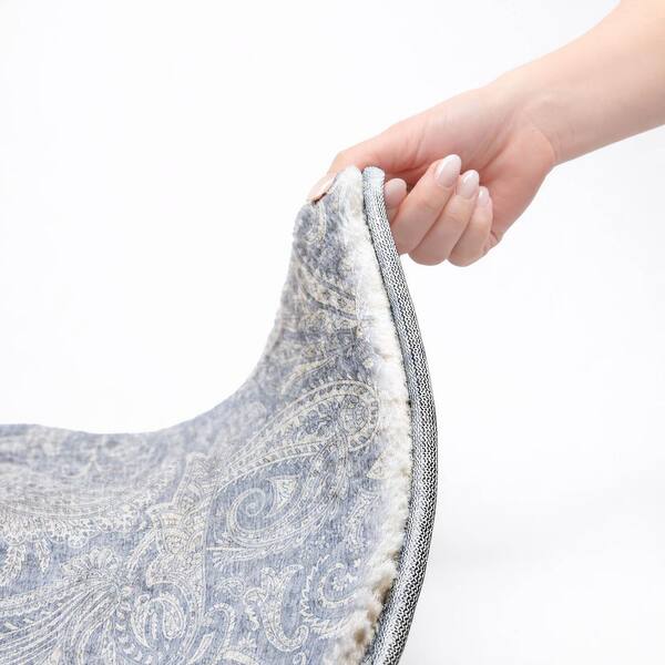 Dream Shag Premium Machine Washable Abstract ADS654 Denim 10 ft. x 14 ft. Area Rug