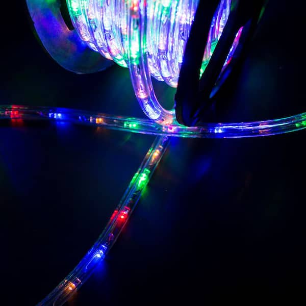 LDEロープライト 100メートル walsport Outdoor 100 ft. 110-Volt Plug-In Multi-Color Color