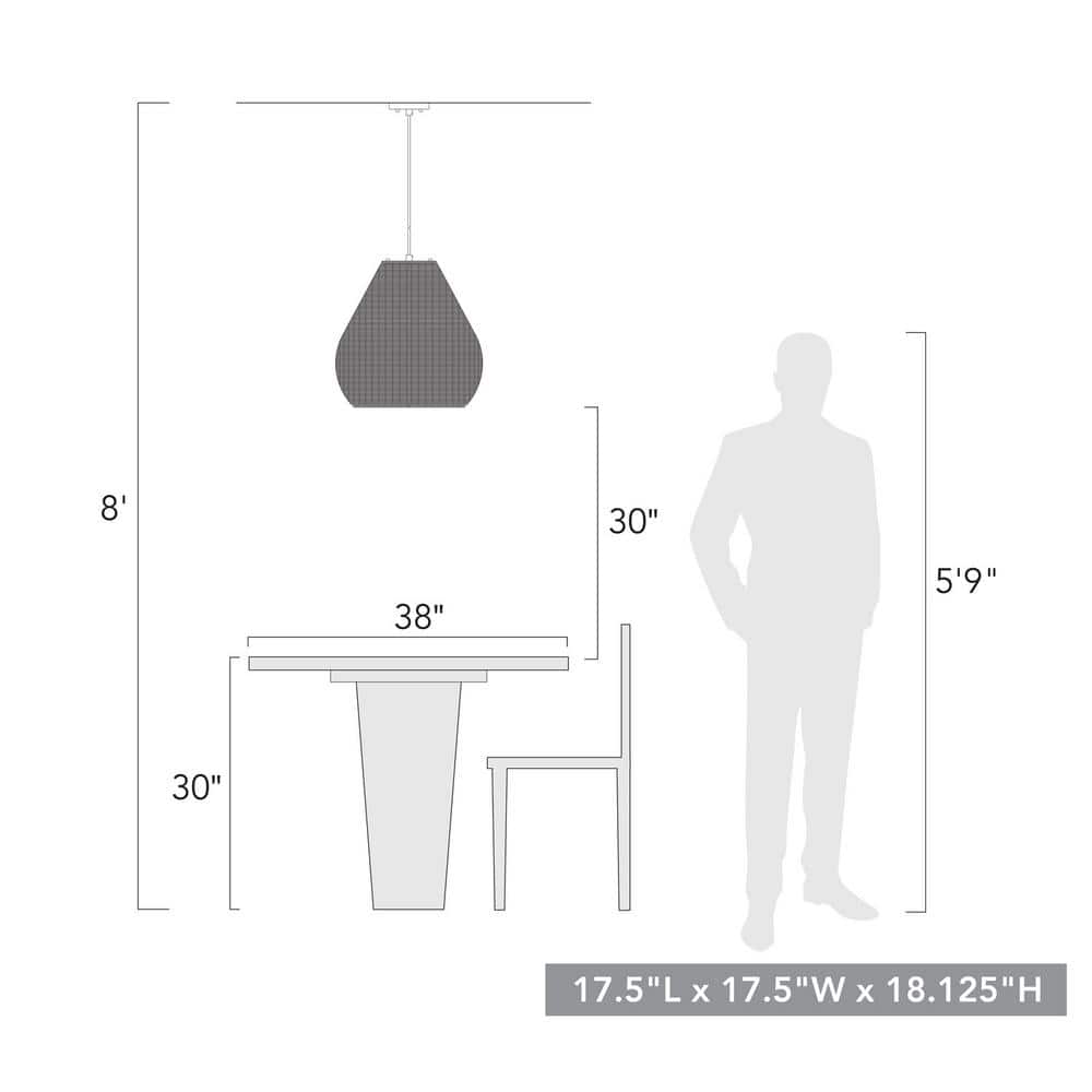 Matte Black Wicker and Glass Outdoor Pendant Light
