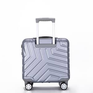 16 in. Silver Pure PC Hard Case Luggage Suitcase with Universal Silent Aircraft Wheels