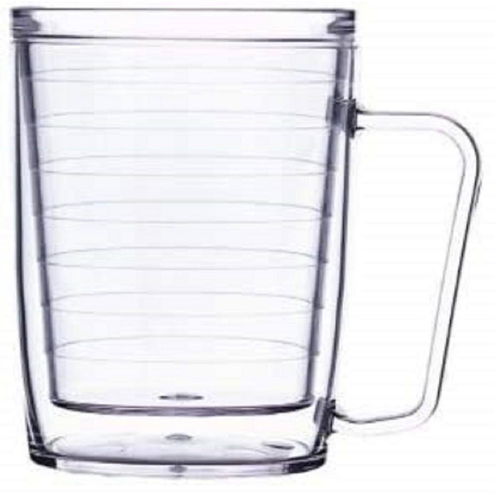 18 oz. Set of 2 Unbreakable Acrylic Double-wall Insulated Coffee Mugs Dishw