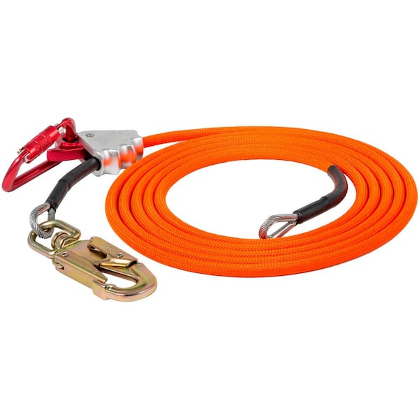 VEVOR 5/8 in. x 8 ft. Steel Wire Core Lanyard Flip Line with Grab Carabiner Swivel  Snap Core Flip Line Kit Climbing Lanyard AQSFMS1.58X2.44JSV0 - The Home  Depot