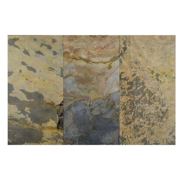 FastStone+ Indian Autumn 12 in. x 24 in. Slate Peel and Stick Wall Tile (6 sq. ft. / pack)