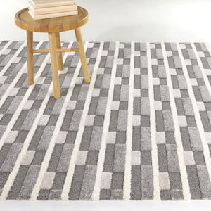 Bryant Grey 8 ft. x 10 ft. Striped Area Rug