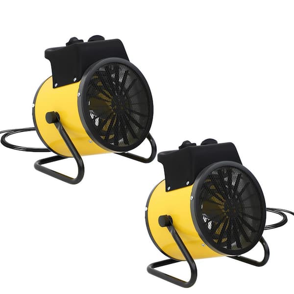 Greenhouse Heater 1500 W Electric Indoor/Outdoor Ceramic Fan Portable Space Heater with Overheat Protection, 2 Pack