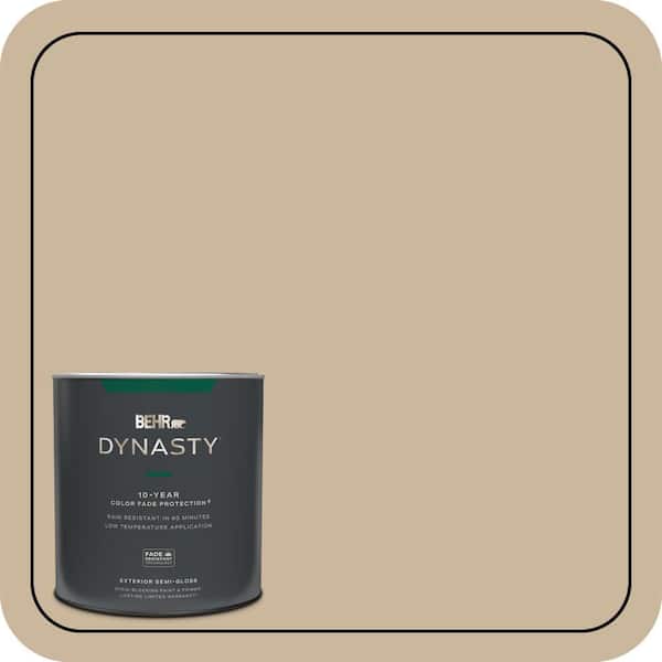 BEHR DYNASTY 1 qt. #MQ2-21 Elemental Tan Semi-Gloss Enamel Exterior Stain-Blocking Paint & Primer