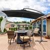 8.2x8.2 ft. Outdoor Patio Umbrella, Square Canopy Offset Umbrella for Villa Gardens, Lawns and Yard, Black