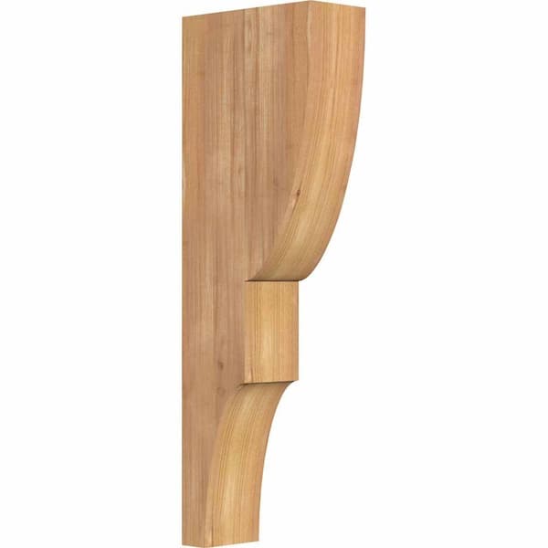 Ekena Millwork 3-1/2 in. x 8 in. x 24 in. Western Red Cedar Ridgewood Smooth Corbel