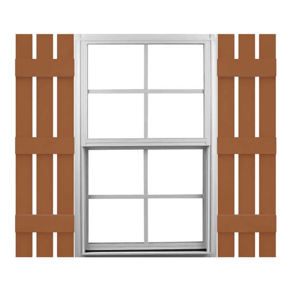 TailorMade 12 in. W x 74 in. H Vinyl Board and Batten Shutters Pair in Treated Cedar price history on PriceWatchPro
