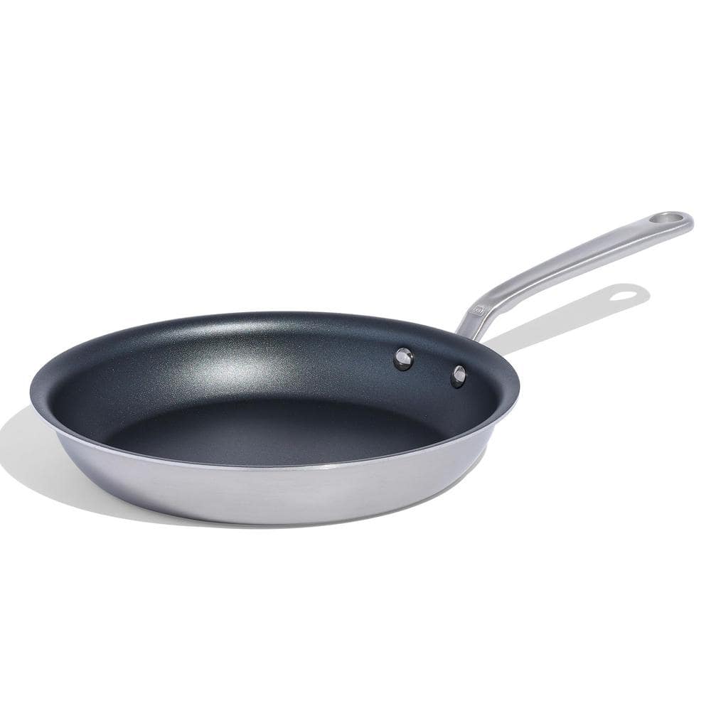 10 in. 5 Ply Stainless Steel Clad Base Professional Grade Nonstick Coating 
