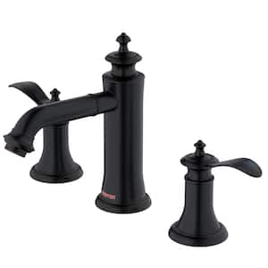 Vineyard Widespread 2-Handle 3 Hole Bathroom Faucet with Matching Pop-Up Drain in Oil Rubbed Bronze