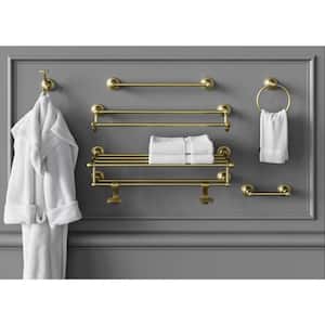 Tisbury 24 in. Double Towel Bar in Brushed Gold